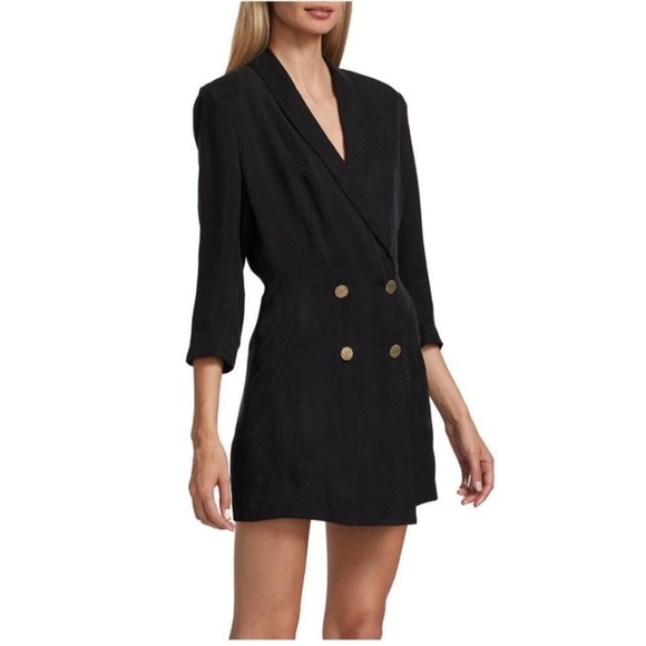 ba&sh Arya Tuxedo Jacket Dress Black size S - Picture 1 of 12
